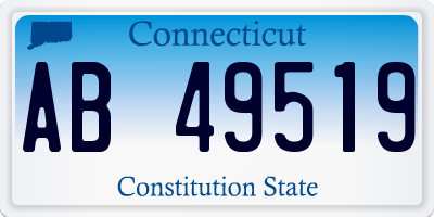 CT license plate AB49519