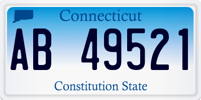 CT license plate AB49521