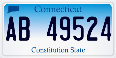 CT license plate AB49524