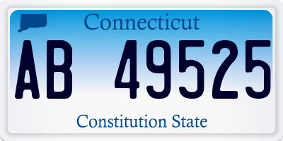 CT license plate AB49525