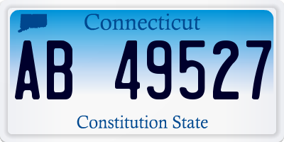 CT license plate AB49527