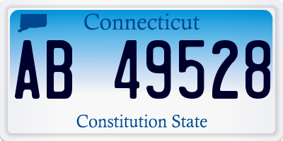 CT license plate AB49528