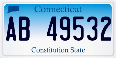 CT license plate AB49532