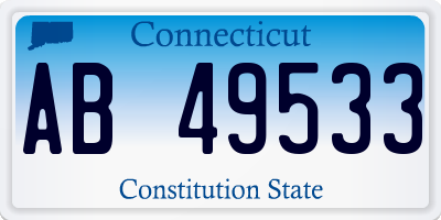 CT license plate AB49533