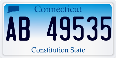 CT license plate AB49535