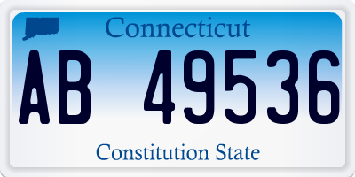 CT license plate AB49536