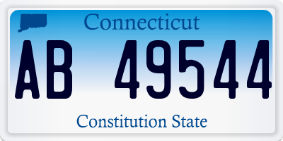 CT license plate AB49544