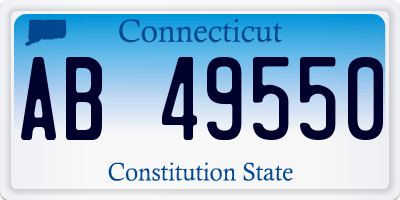 CT license plate AB49550