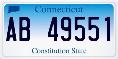 CT license plate AB49551