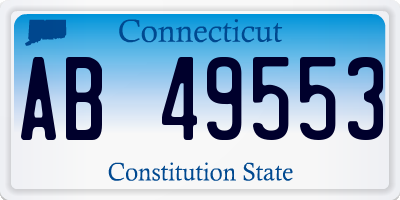 CT license plate AB49553