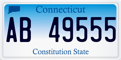 CT license plate AB49555