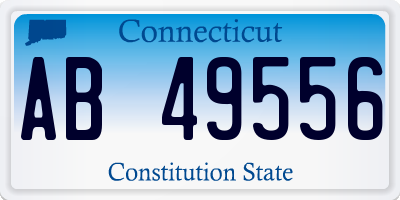 CT license plate AB49556