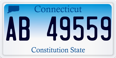 CT license plate AB49559