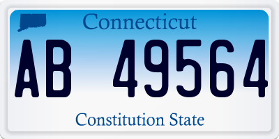 CT license plate AB49564