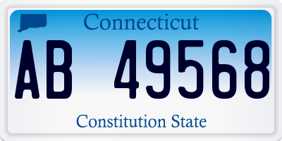 CT license plate AB49568