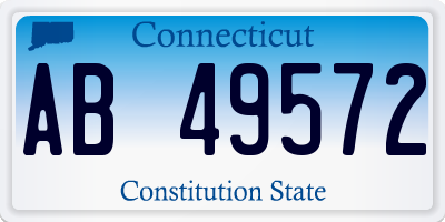 CT license plate AB49572