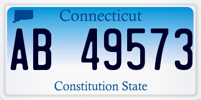 CT license plate AB49573