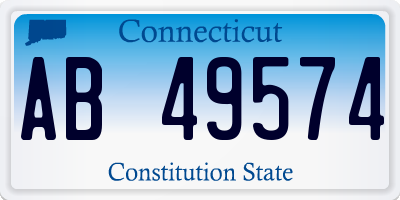 CT license plate AB49574