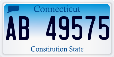 CT license plate AB49575