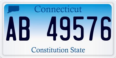 CT license plate AB49576