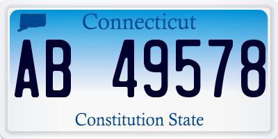 CT license plate AB49578