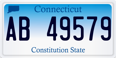 CT license plate AB49579