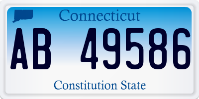 CT license plate AB49586