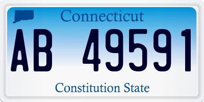 CT license plate AB49591