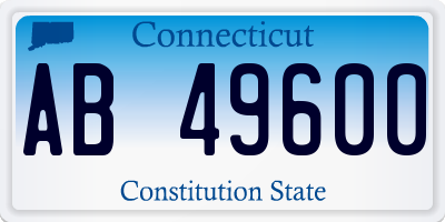 CT license plate AB49600