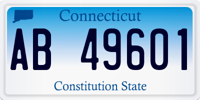 CT license plate AB49601