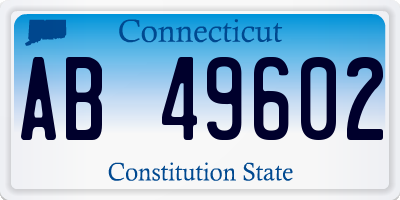 CT license plate AB49602