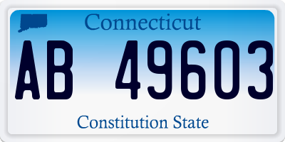 CT license plate AB49603