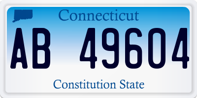 CT license plate AB49604