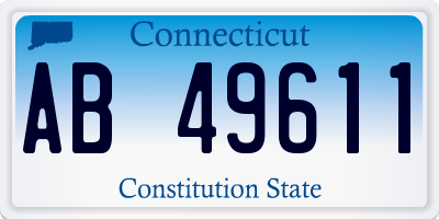 CT license plate AB49611