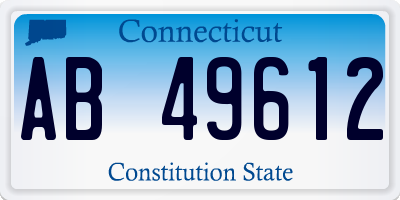 CT license plate AB49612