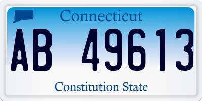 CT license plate AB49613