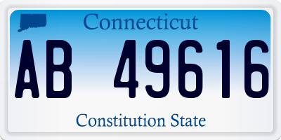 CT license plate AB49616