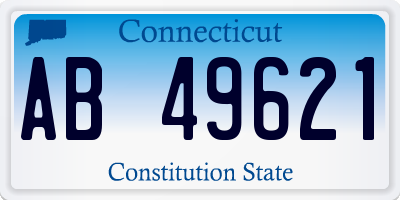 CT license plate AB49621