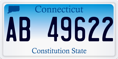 CT license plate AB49622