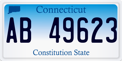 CT license plate AB49623