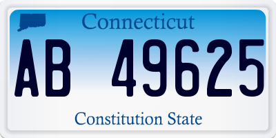 CT license plate AB49625