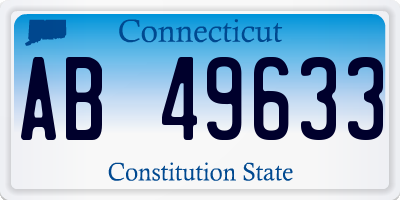 CT license plate AB49633