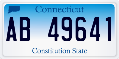 CT license plate AB49641