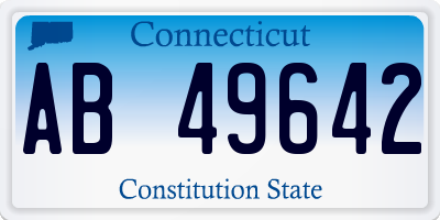 CT license plate AB49642