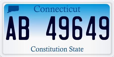 CT license plate AB49649