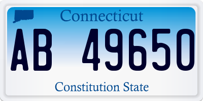 CT license plate AB49650