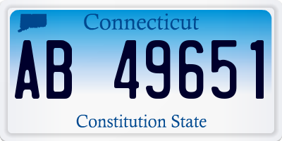 CT license plate AB49651