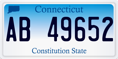 CT license plate AB49652