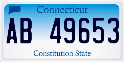 CT license plate AB49653