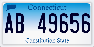 CT license plate AB49656